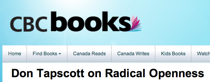 Don Tapscott on CBC Books