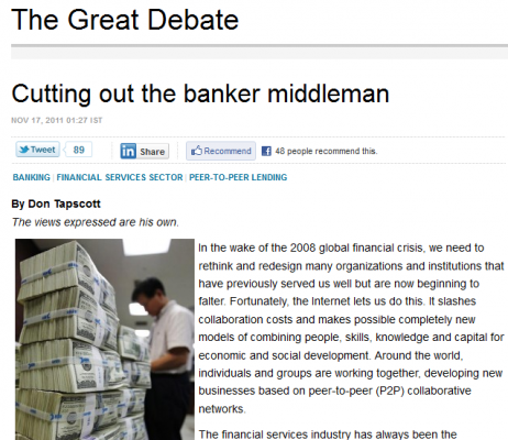 Don-Tapscott: Cutting Out The Banker Middleman